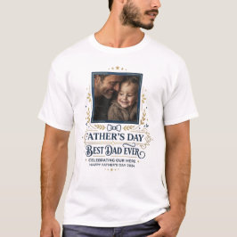 Camiseta elegante de Día del Padre con foto person