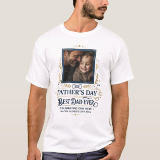 Camiseta elegante de Día del Padre con foto person