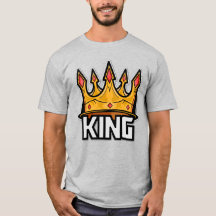 Camiseta elegante de la corona del rey
