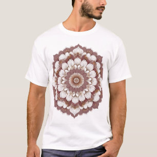 Camiseta elegante de mandala floral