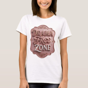 Camiseta elegante de oro ZONA LIBRE DE DRAMA