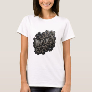 Camiseta elegante de plata con declaración IMPENIT