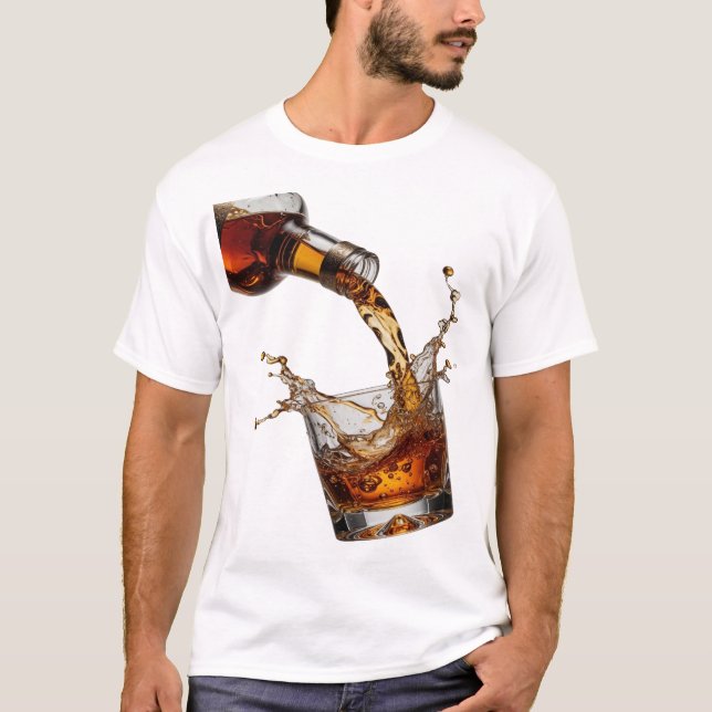 Camiseta elegante de plata WHISKY SPLASH (Anverso)