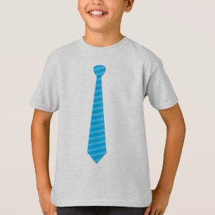 Camiseta elegante del lazo de las rayas de azules