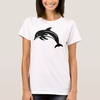 Camiseta Elegante delfín silueta de inspiración oceánica