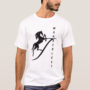 Camiseta Elegante diseño de caballos "Wanderlust"