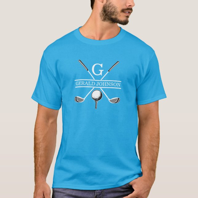 Camiseta Elegante diseño de monograma de golf (Anverso)