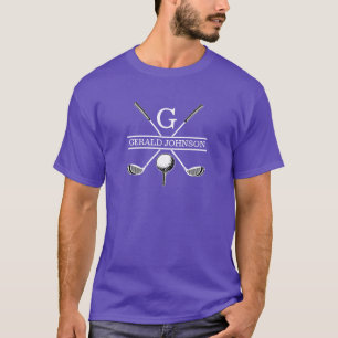 Camiseta Elegante diseño de monograma de golf