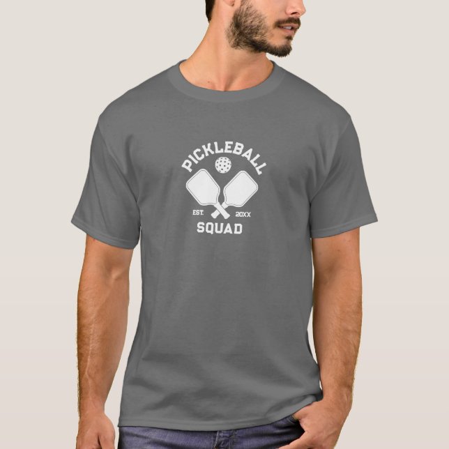 Camiseta Elegante Diseño de Monograma de Pickleball (Anverso)