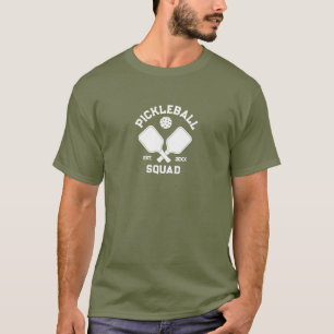 Camiseta Elegante Diseño de Monograma de Pickleball