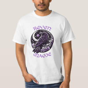 Camiseta Elegante diseño de raven con encanto simbólico