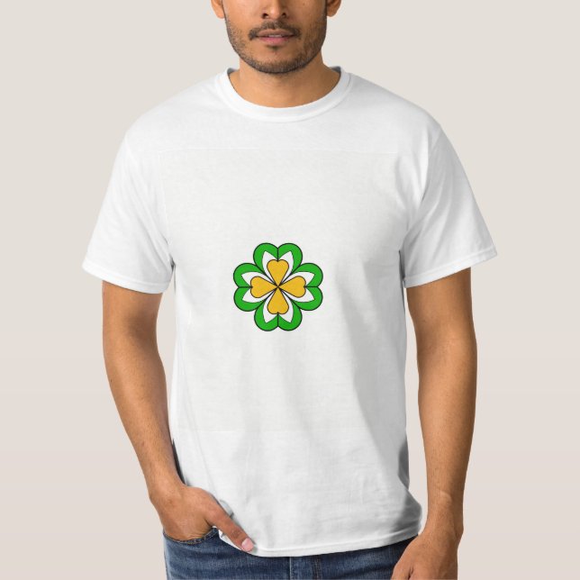 Camiseta Elegante diseño en forma de Shamrock para St. Patr (Anverso)