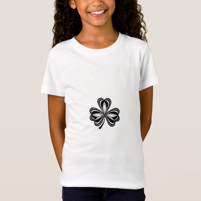 Camiseta Elegante diseño en forma de Shamrock para St. Patr (Anverso)