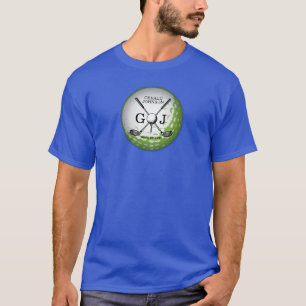 Camiseta Elegante diseño Minimalista del Monograma de Golf