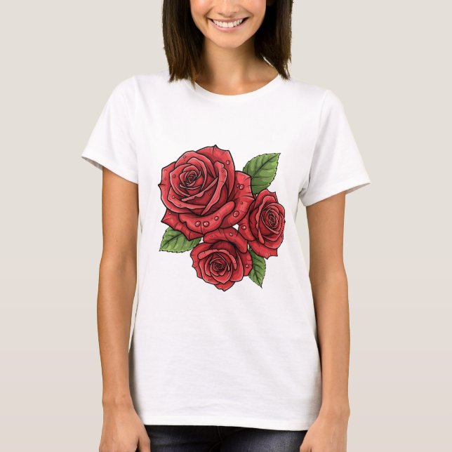 Camiseta Elegante diseño Rosa (Anverso)