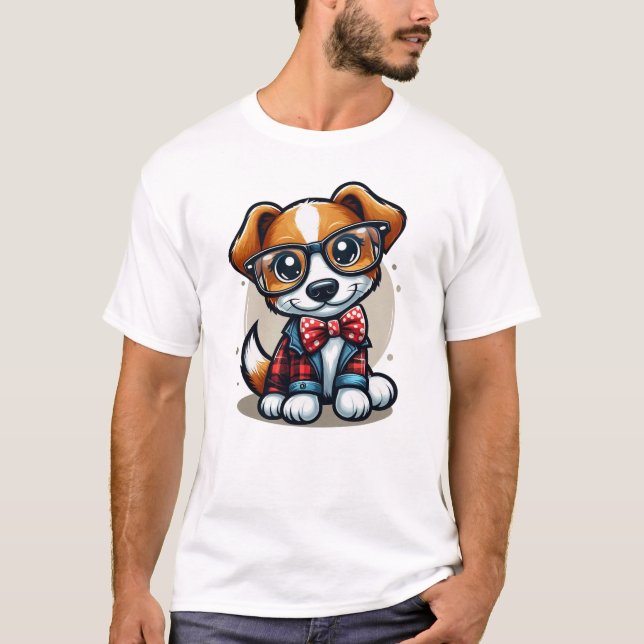 Camiseta Elegante Doggo Plaid (Anverso)
