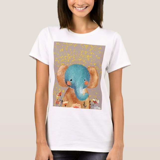 Camiseta Elegante elefante salvaje (Anverso)