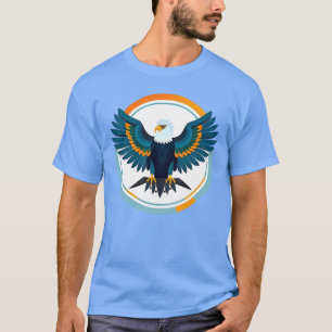 Camiseta Elegante emblema de águila calva