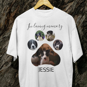 Camiseta Elegante en la memoria amorosa Mascota fotográfi