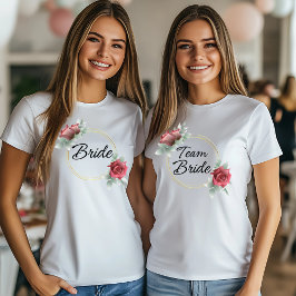 Camiseta Elegante equipo de diseño de novias para la fiesta