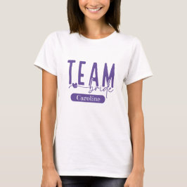 Camiseta Elegante equipo de Personalizable púrpura Bride Sq
