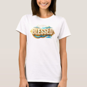 Camiseta Elegante estampa creativa BLESSED