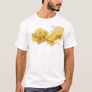Camiseta Elegante ESTAMPADO DE FLOR ABSTRACTA de Moda