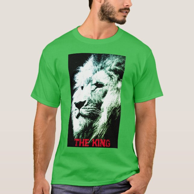 Camiseta Elegante estilo moderno Shamrock Green Pop Art Leo (Anverso)
