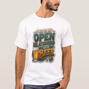 Camiseta Elegante ESTOY EN UNA RELACIÓN ABIERTA CON LA CERV