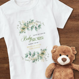 Camiseta Elegante Eucalyptus Sexo Neutral Baby Shower