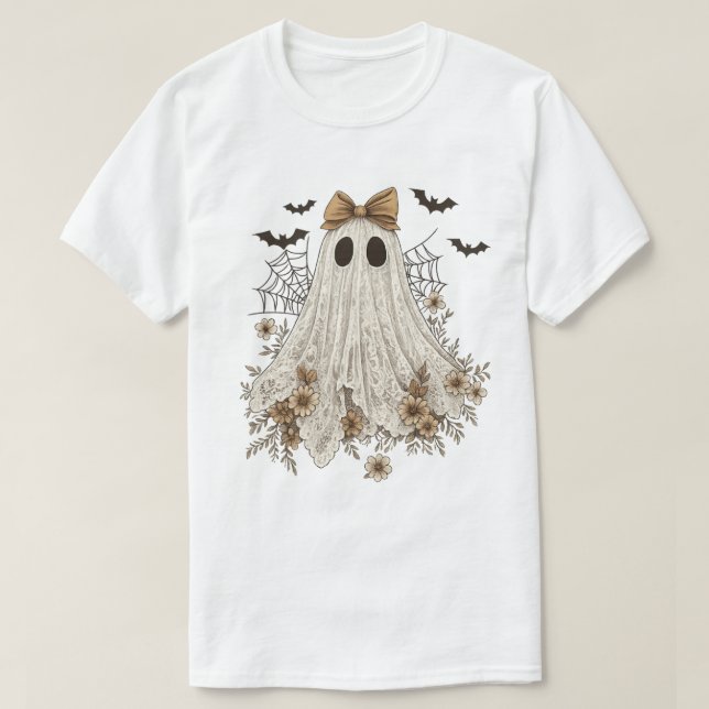 Camiseta Elegante fantasma de encaje con reverencia | Fanta (Diseño del anverso)