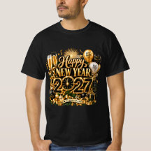 Elegante Feliz Año Nuevo 2027 de Oro Negro