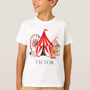 Camiseta Elegante Festival de Circo de Carnaval: Nombre de