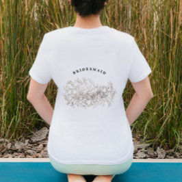Camiseta Elegante Fiesta de la dama de honor con la mano di