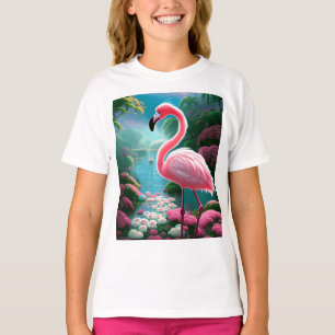 Camiseta Elegante Flamingo Tropical-70852