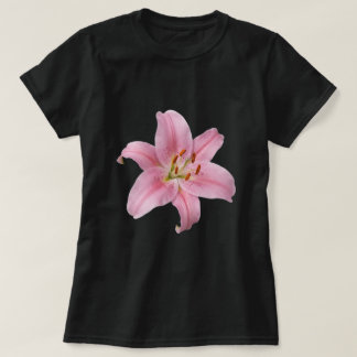 Camiseta Elegante Flor de Lirio Rosa
