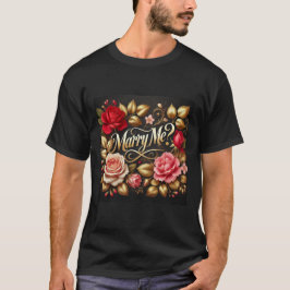 Camiseta Elegante Floral Marry Me Mens Tshirt