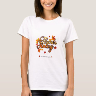 Camiseta Elegante follaje de Acción de Gracias otoño