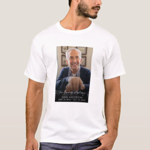 Camiseta Elegante Foto de Funeral En Memoria Amorosa 