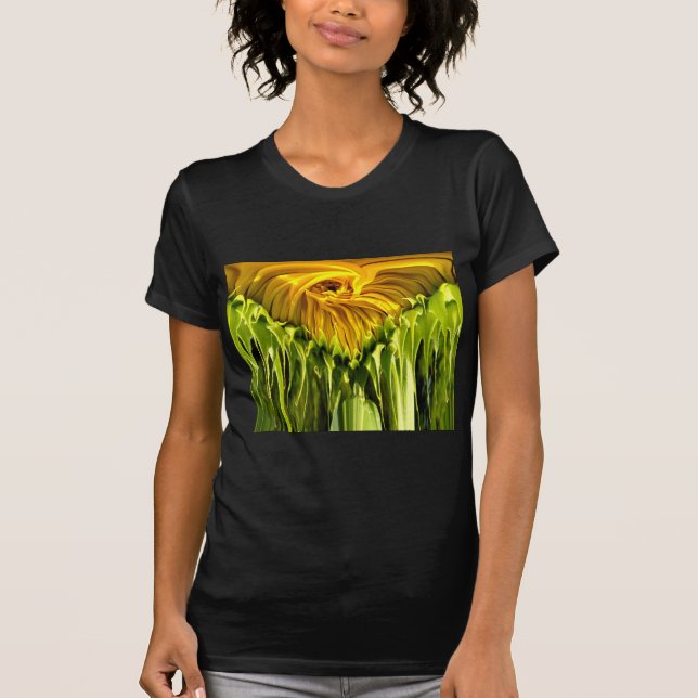 Camiseta Elegante foto de girasol amarillo (Anverso)