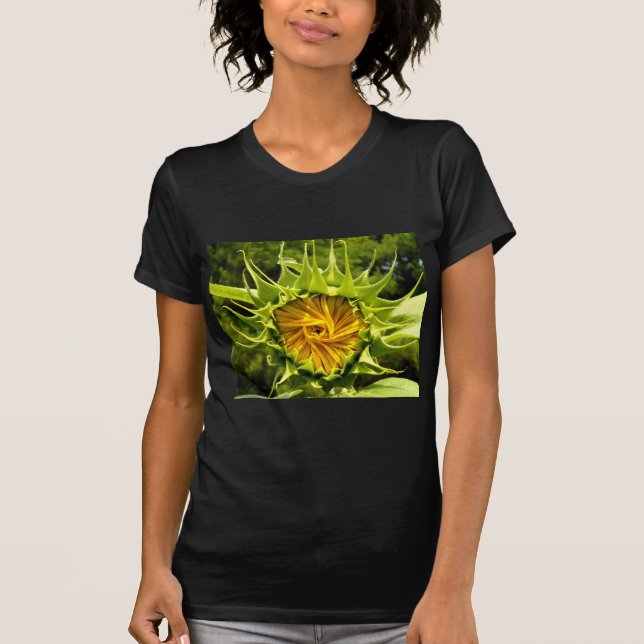 Camiseta Elegante foto de girasol amarillo (Anverso)
