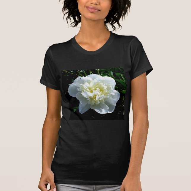 Camiseta Elegante foto de una joya blanca floral (Anverso)