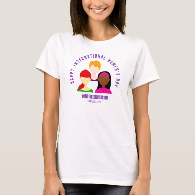Camiseta Elegante frente al Día Internacional de la Mujer 8 (Anverso)