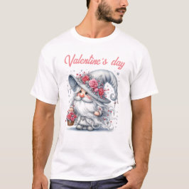 Camiseta Elegante gnomo lindo de cesta forense plateado