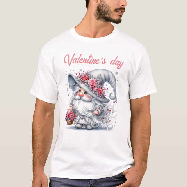 Camiseta Elegante gnomo lindo de cesta forense plateado (Anverso)