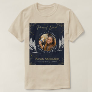 Camiseta Elegante graduación de Papá Orgulloso de la Marina