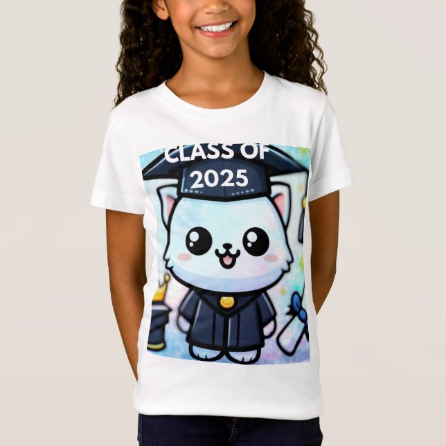 Camiseta Elegante Graduación Kitty (Anverso)