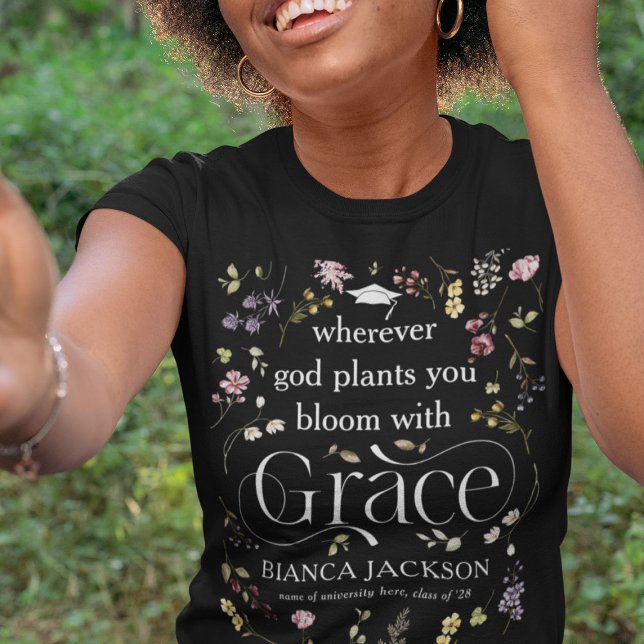 Camiseta Elegante graduado de Flor Silvestre 'Bloom with Gr (Subido por el creador)