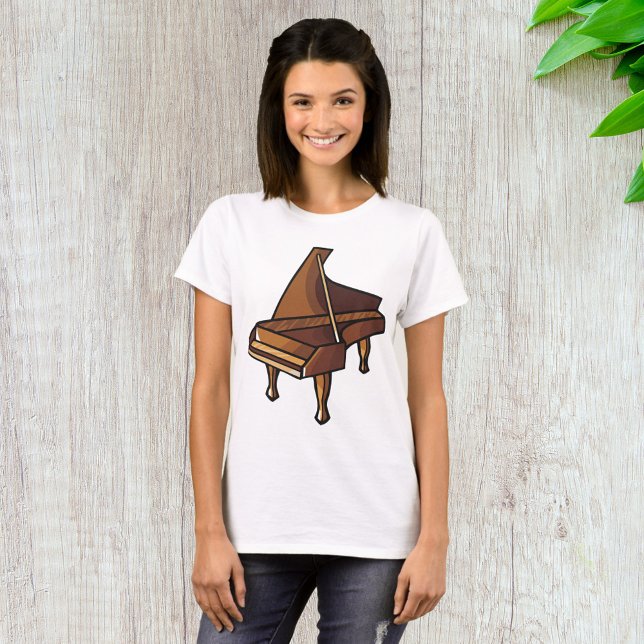 Camiseta Elegante Grand Piano Music Avers Design (Subido por el creador)