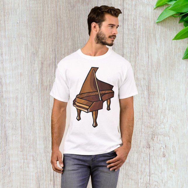 Camiseta Elegante Grand Piano Music Avers Design (Subido por el creador)